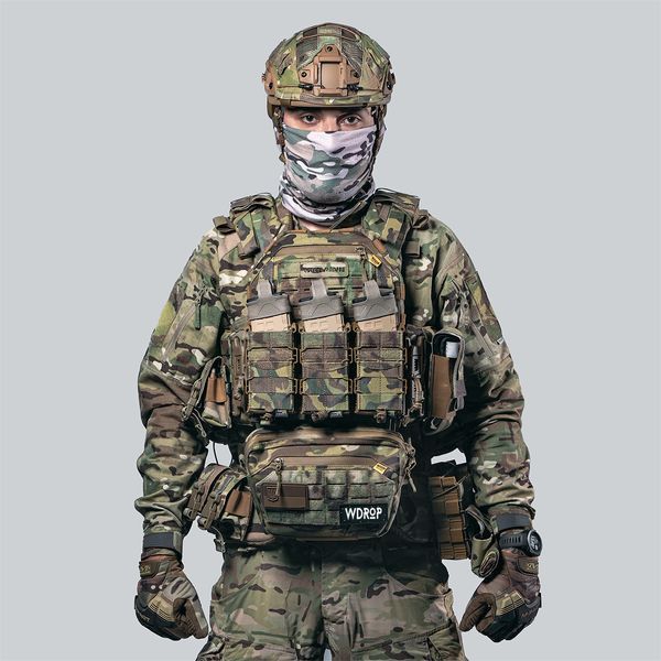 Плитоноска з системою швидкого скидання Ghost Gen4 V2, система MOLLE, 9 підсумків, колір Мультикам 116009-10 фото