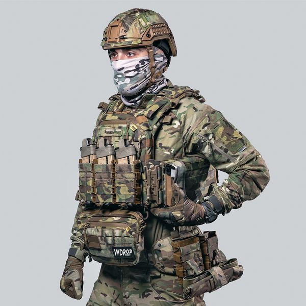 Плитоноска з системою швидкого скидання Ghost Gen4 V2, система MOLLE, 9 підсумків, колір Мультикам 116009-10 фото