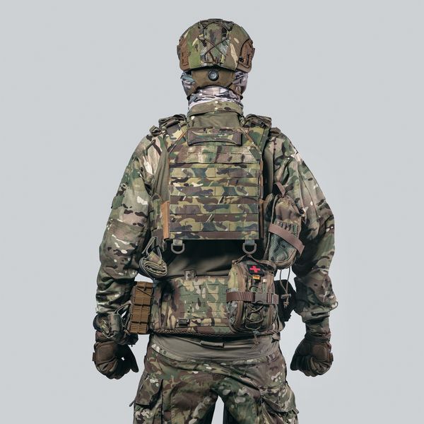 Плитоноска з системою швидкого скидання Ghost Gen4 V2, система MOLLE, 9 підсумків, колір Мультикам 116009-10 фото