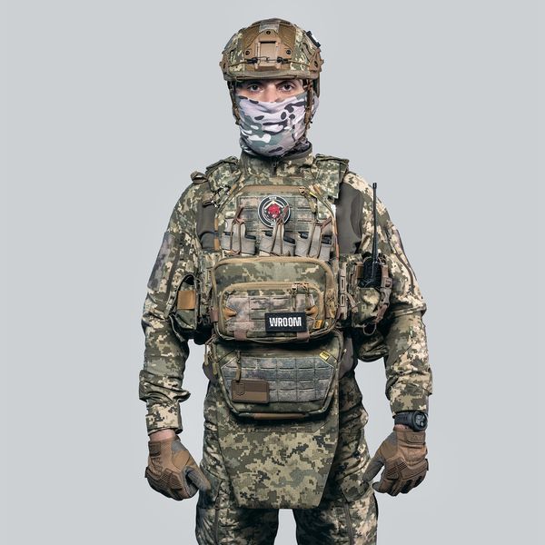 Комплект бронежилет 6 класу Ghost Performance V3 з РПС з балістичним захистом 1 класу, колір піксель 209234-203 фото