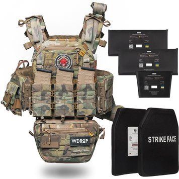 Бронежилет 6 класу "Ghost Gen4 V2 Plus" з системою швидкого скидання + 9 підсумків, з бал. захистом 2 класу, колір Мультикам t150420241907 фото