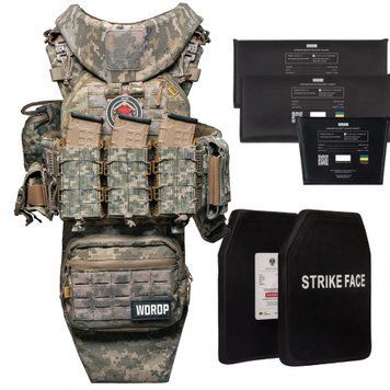 Neptun GEN4 V4 Body Armor (Class 6), Pixel Camo, with Class 1 Ballistic Protection, Quick-Release System + 9 Pouches