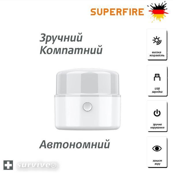 Переносной фонарик USB аккумуляторная LED SUNFIRE T20 1733260683 фото
