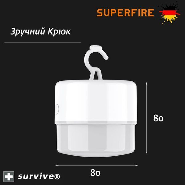 Переносной фонарик USB аккумуляторная LED SUNFIRE T20 1733260683 фото