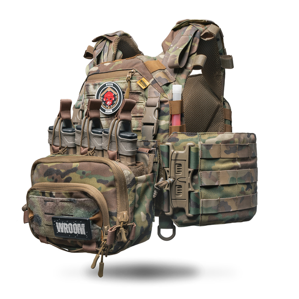 Ghost Performance V1 Plate Carrier with Quick-Release System + 3 Pouches, Level 1 Ballistic Protection