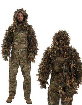 Маскувальна накидка Ghillie Hood+Back Gen 8.0 PRO, колір Мультикам (Осінь) VBD01MT фото