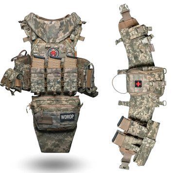 Комплект бронежилет 6 класу Ghost Gen3 V4+ з РПС з балістичним захистом 2 класу, колір піксель 390483-92342 фото