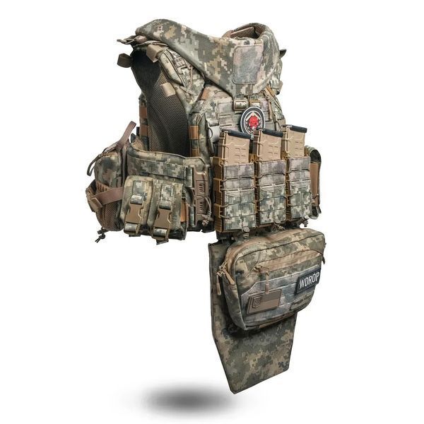Set: Class 6 Body Armor Ghost Gen3 V4+ with Chest Rig and Class 2 Ballistic Protection, Pixel Color