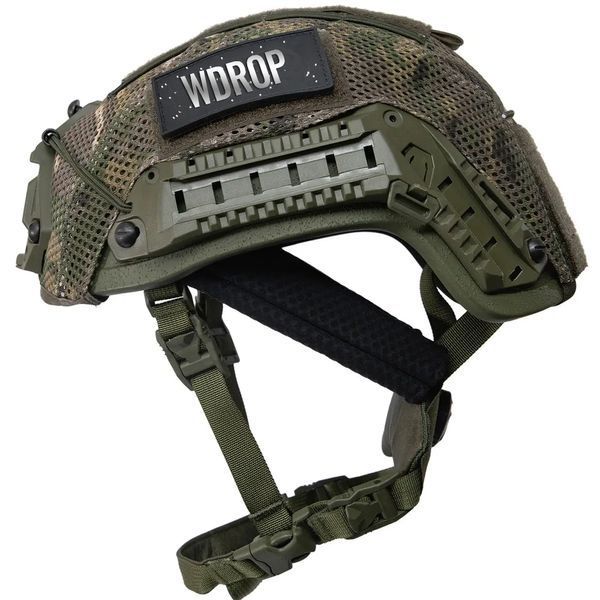 Кевларовий балістичний шолом Sestan-Busch Helmet BK-ACH-HC з системою Boa, колір Оливковий, кавер Мультикам, розмір М 22218M фото