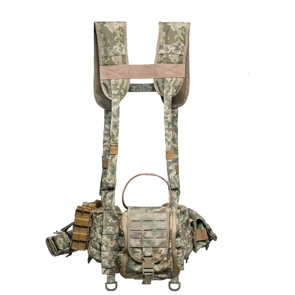 Комплект Плитоноска "Poseidon Mark 4+" + РПС Poseidon TBS V3, противоосколочная баллистика 2 класса, 9 подсумков, Пиксель P744-PX2V3 фото