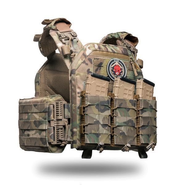 Neptun Gen4 V1 Plate Carrier with Level 1 Ballistic Protection, + 3 Magazine Pouches, Multicam Color