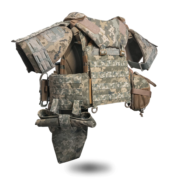 Set: Class 6 Body Armor Ghost Gen3 V5 with Chest Rig and Class 1 Ballistic Protection, Pixel Camo Color