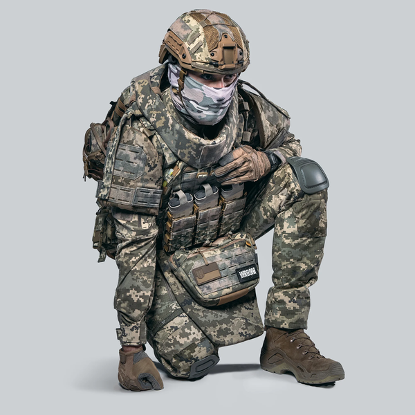 Бронежилет 6 класу "Ghost Gen4 V5" з системою швидкого скидання + 9 підсумків, з бал. захистом 1 класу, колір Піксель 0705160700302 фото
