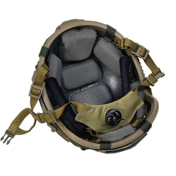 Кевларовый шлем Sestan-Busch Mid Cut с системой Boa и наушниками Earmor M32, цвет Койот, чехол MC, размер M 4229-323M фото