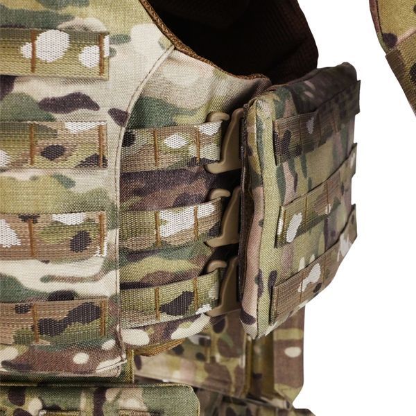 Jugger Modular RX-7 Plate Carrier with Level 6 Armor Plates and Full Fragmentation Protection (Level II) | Maximum Coverage | Cordura&reg; USA NIR | Multicam&reg; | Size M