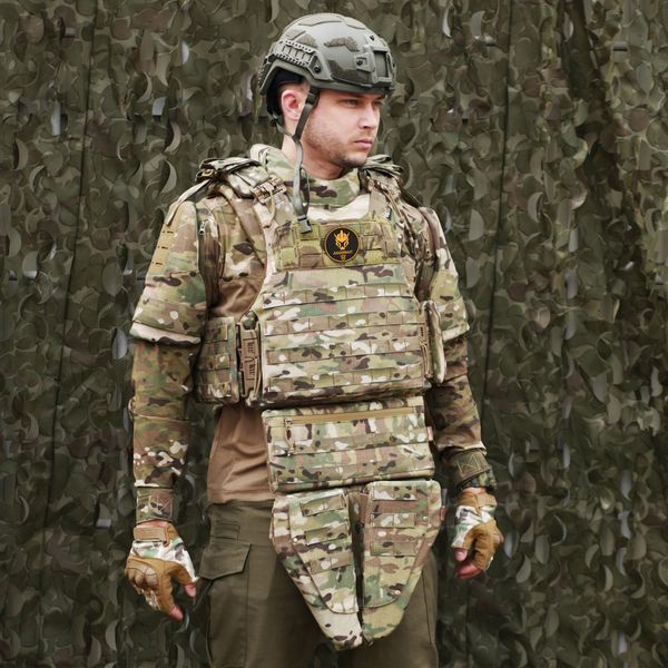 Jugger Modular RX-7 Plate Carrier with Level 6 Armor Plates and Full Fragmentation Protection (Level II) | Maximum Coverage | Cordura&reg; USA NIR | Multicam&reg; | Size M