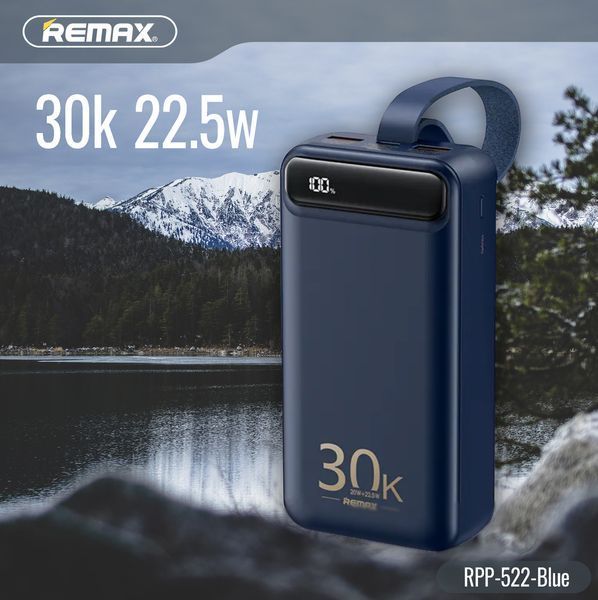 Повербанк 30000mAh 22.5W Зарядний пристрій з функцією швидкої зарядки, Remax Fast Charge POWERBANK 1743313546 фото